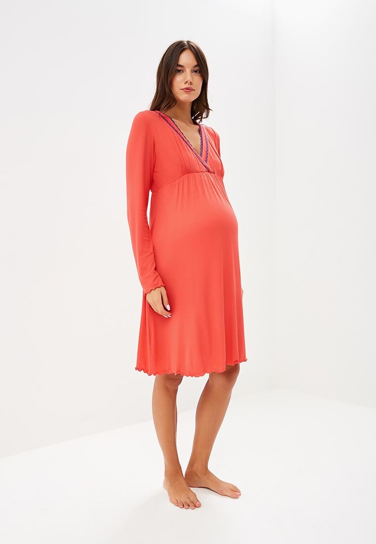 домашнее платье для беременных красное