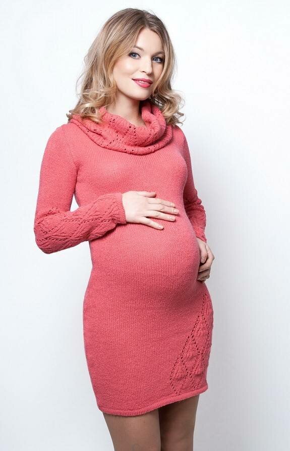 Вязаные платья для беременных фото