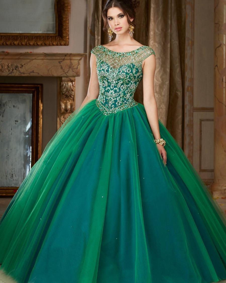 бальное платье зеленое