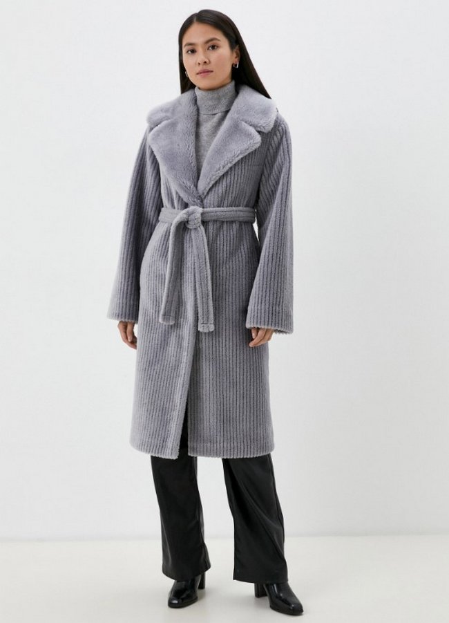 Шуба GRV Premium Furs. Цвет: серый.  Сезон: Осень-зима