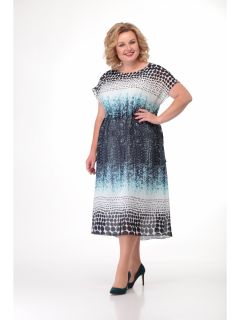 Платье 1455 бирюзовая волна