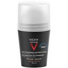 Дезодорант шариковый Vichy Homme для чувствительной кожи с защитой 48 часов. 50 мл