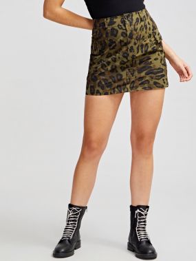 Облегающая юбка с леопардовым принтом