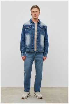 куртка-рубашка Baon, демисезон/лето, силуэт свободный, карманы, размер 52, голубой