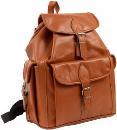 Рюкзак , натуральная кожа, вмещает А4, внутренний карман, коричневый