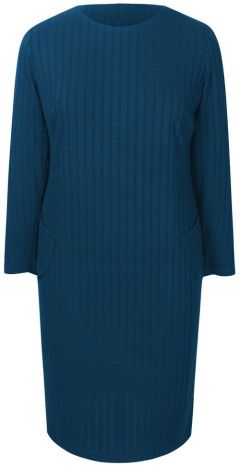 Платье-футляр MILA, в классическом стиле, прямой силуэт, макси, карманы, размер 44, синий