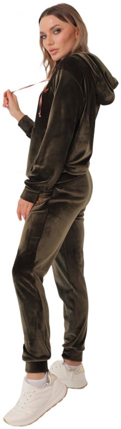 Костюм Georgette, худи, свитшот и джоггеры, силуэт свободный, подкладка, капюшон, карманы, регулировка ширины, размер L (46-48), фиолетовый