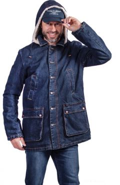 Джинсовая куртка Montana, мужская, демисезон/зима, силуэт прямой, утепленная, размер M, синий