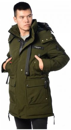 Куртка SHARK FORCE демисезонная, карманы, капюшон, внутренний карман, манжеты, размер 44, зеленый
