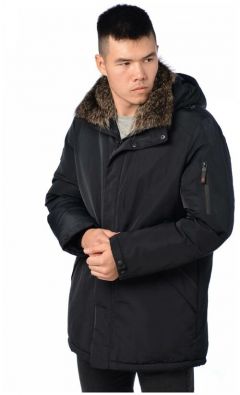 куртка Malidinu зимняя, силуэт прямой, капюшон, карманы, манжеты, размер 50, синий
