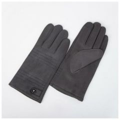 Перчатки мужские, безразмерные, утеплитель искусственный мех, цвет серый