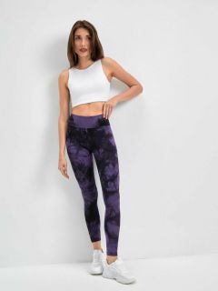 Легинсы  для фитнеса , размер XXL, фиолетовый