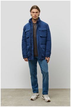 куртка Baon, демисезон/лето, силуэт прямой, утепленная, ветрозащитная, без капюшона, водонепроницаемая, карманы, внутренний карман, размер 52, синий