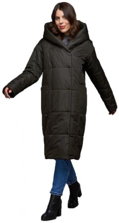 Пальто  MFIN зимнее, силуэт прямой, средней длины, размер 48(58RU), бежевый