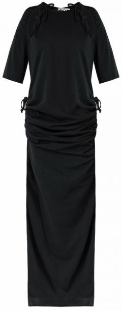 Платье Hache, хлопок, вечернее, размер 44, черный