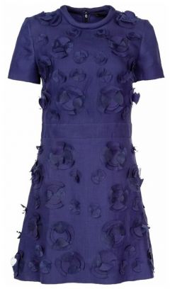 Платье Victoria Beckham, натуральный шелк, вечернее, прилегающее, размер 42, синий