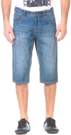 Мужские удлиненные легкие летние джинсовые шорты-бриджи синие WESTLAND W5570-SANDY-BLUE размер 33