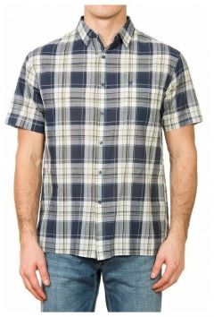 Мужская летняя рубашка WESTLAND в клетку W1023WHITE-INK размер L