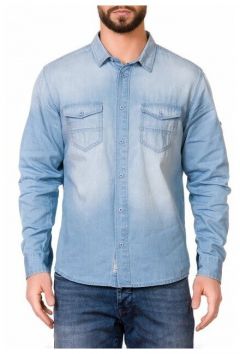 Мужская джинсовая рубашка WESTLAND W7322 SKY размер L
