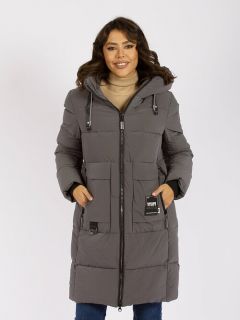 куртка  Gevito зимняя, силуэт прямой, размер 54, серый