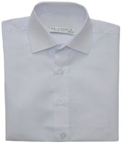 Рубашка Школьная для мальчиков с коротким рукавом PLATIN арт.303502 белый (10/11 (140-146 см))