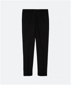 Школьные брюки  Gulliver, классический стиль, манжеты, размер 122, черный