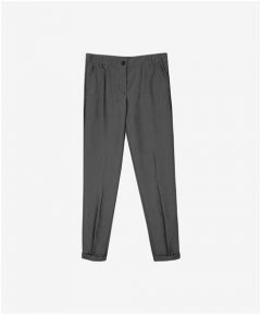 Школьные брюки  Gulliver, классический стиль, манжеты, размер 122, серый