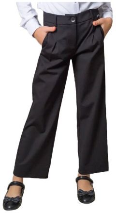 Школьные брюки кюлоты  Deloras, классический стиль, карманы, размер 134, черный