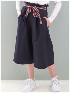 Школьные брюки кюлоты  Noble People, классический стиль, размер 122, синий