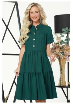 Платье-рубашка DStrend, вискоза, размер 56, зеленый