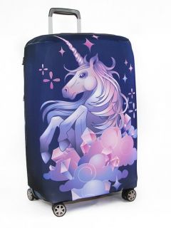 Чехол для чемодана RATEL, текстиль, размер M, синий, фиолетовый