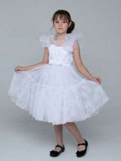 Платье Princes, нарядное, флористический принт, размер 36, белый