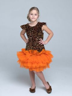 Платье Princes, нарядное, однотонное, размер 36, коралловый, оранжевый