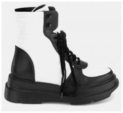 Ботинки  TOSCA BLU, демисезон/зима, высокие, размер 35, черный, белый