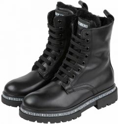 Ботинки BIKKEMBERGS, зимние, натуральная кожа, на молнии, размер 30, черный
