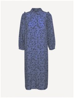 Платье Fransa, вискоза, повседневное, прямой силуэт, макси, размер S, синий