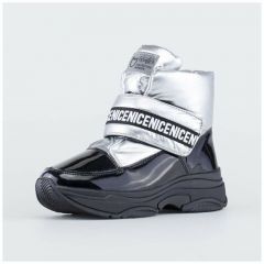 Ботинки КОТОФЕЙ, зимние, водонепроницаемые, размер 37, серебряный, черный