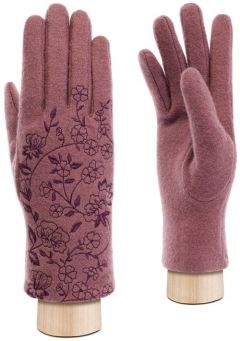 Перчатки LABBRA, шерсть, подкладка, размер 7, розовый, фиолетовый