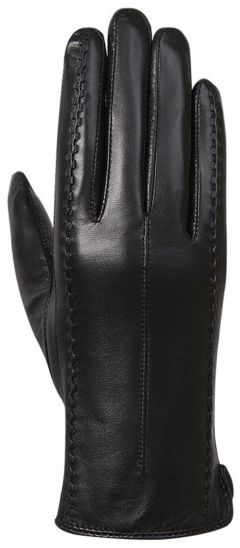 Перчатки TEVIN, демисезон/зима, натуральная кожа, подкладка, размер 6.5, черный
