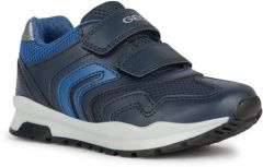 Кроссовки для мальчика, GEOX, J0415A01454C0700, синий/голубой, размер - 27
