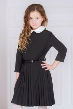Школьное платье Инфанта, однотонное, размер 170/84, черный