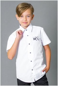 Школьная рубашка Deloras, размер 158, белый