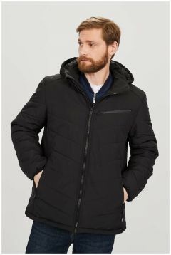 Куртка Baon, демисезон/зима, силуэт прямой, капюшон, карманы, манжеты, подкладка, размер 56, серый