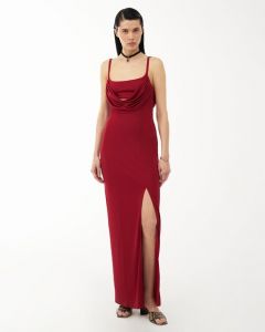 Платье Sorelle, вечернее, прямой силуэт, макси, размер XS, коричневый, красный