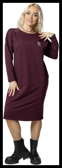 Платье Elena Tex, повседневное, прямой силуэт, до колена, размер 54, бордовый