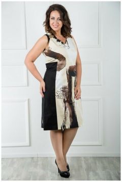 Платье Sally New York, деним, хлопок, вечернее, полуприлегающее, миди, размер 54, коричневый
