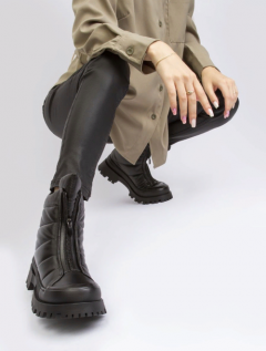 Ботинки женские зимние натуральная кожа с мехом Черный, 41