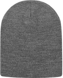 Шапка бини Street caps, вязаная, размер 54-60, серый