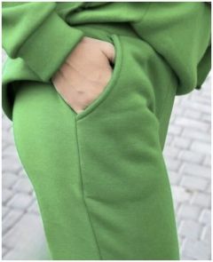 Костюм Fashion Point, толстовка и брюки, размер 44, зеленый