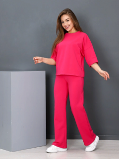 Костюм LAP’Clo, спортивный стиль, прямой силуэт, размер 44, розовый